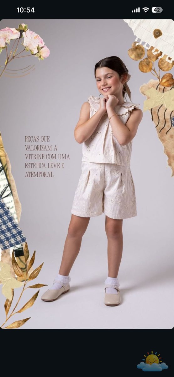 Conjunto Laise Bege — blusa e shorts